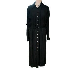 Vintage 90’s Together Brand casual black rayon slightly oversized maxi size 12